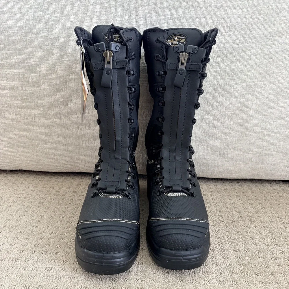 Oliver by Honeywell 65 Series 10 in Lace-Up Steel Toe Boots in Black Men US 11